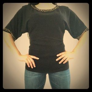Sweater material blouse